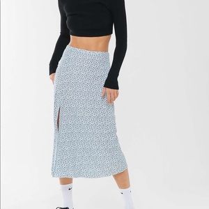 urban outfitters long floral skirt - light blue midi/maxi skirt - Sz small